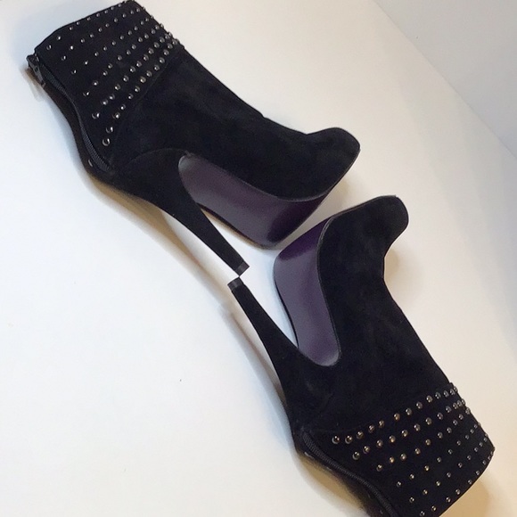 MIXX  JENNY BLACK SUEDE ANKLE SHOES SZ 10 - Picture 6 of 13